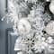 Glitzhome® 30"H Christmas Silver & White Ornament and Berry Teardrop